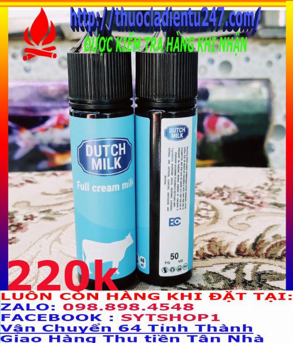 Tinh Dầu Thuốc Lá Điện Tử, Vape Dutch Milk (60ml - 3ni)